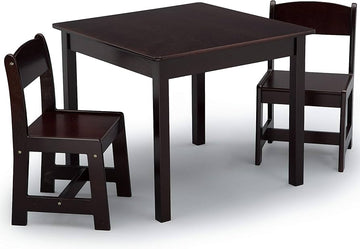 Delta Children MySize Kids Wood Table and Chair Set (2 Chairs Included)